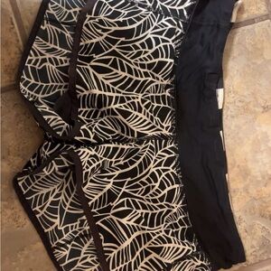 lululemon athletica Black and White Athletic Shorts